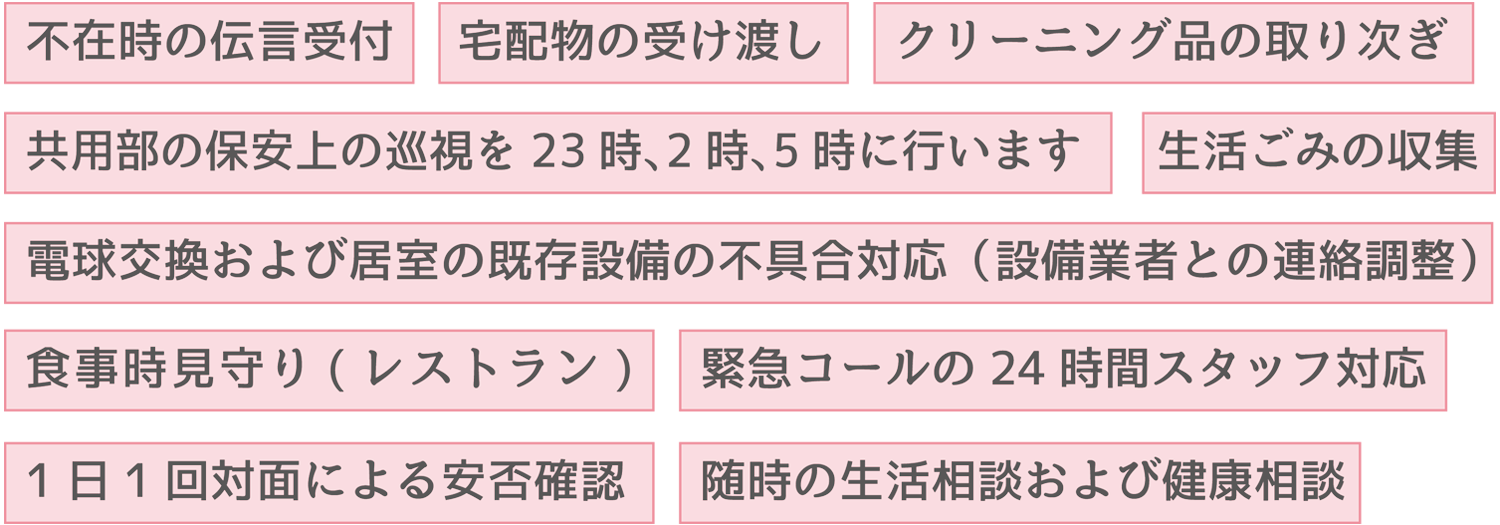 安心のサービス